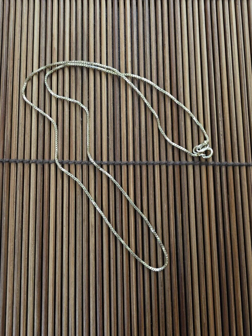 925 Silver Box Yellow Gold Chain